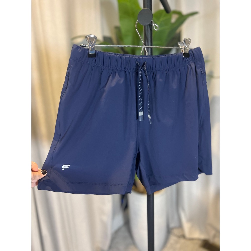 Fabletics Mens Fundamental Shorts Navy Blue Athletic Gym Training Small S
